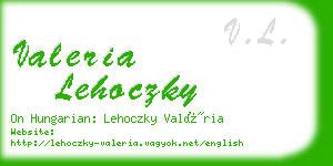 valeria lehoczky business card